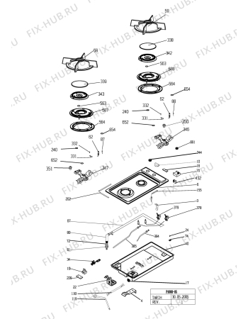 Схема №1 BEKO HDS 32220 SX (7725588352) с изображением Холдер для духового шкафа Beko 110261198